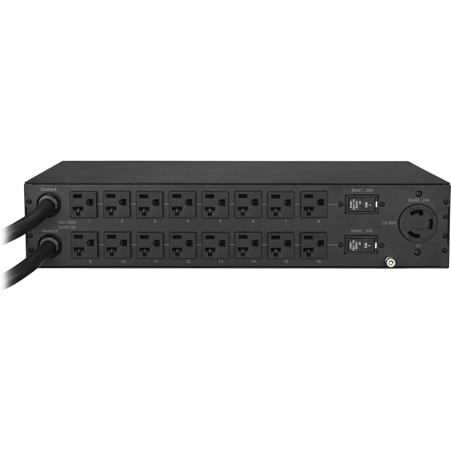 CyberPower PDU30MT17AT 100 - 120 VAC 30A Metered ATS PDU