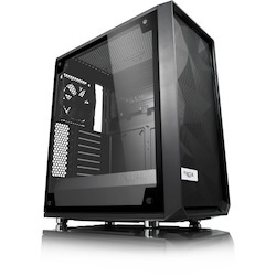 Fractal Design Meshify C Computer Case - ATX Motherboard Supported - Mid-tower - Tempered Glass, Steel, Rubber - Black