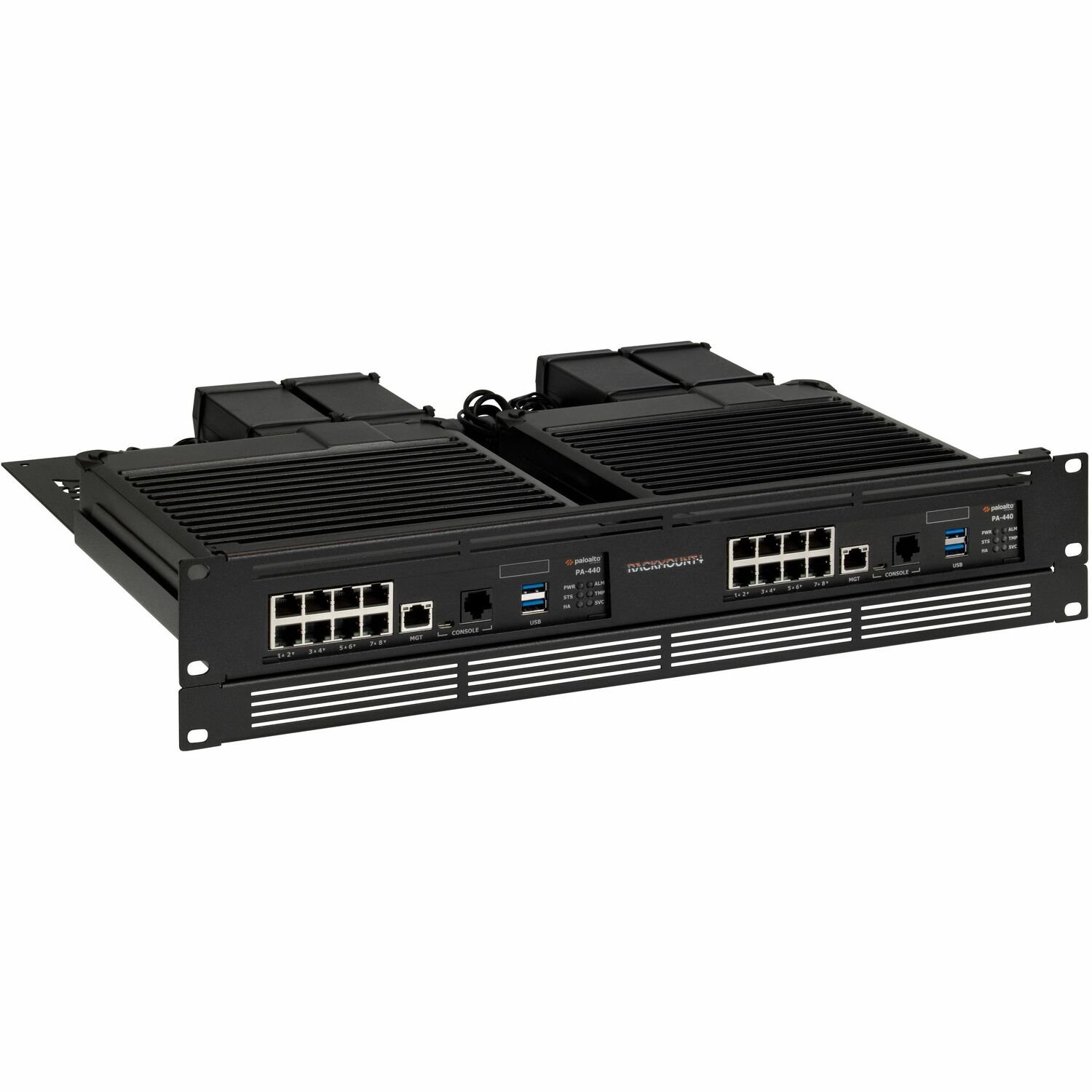 RACKMOUNT.IT 1.3U/2U Rack-mountable Rackmount Kit for Firewall - Jet Black