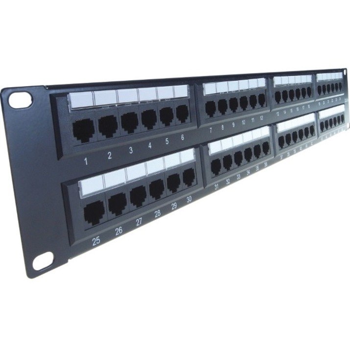 Group Gear 48 Port(s) Network Patch Panel - Black