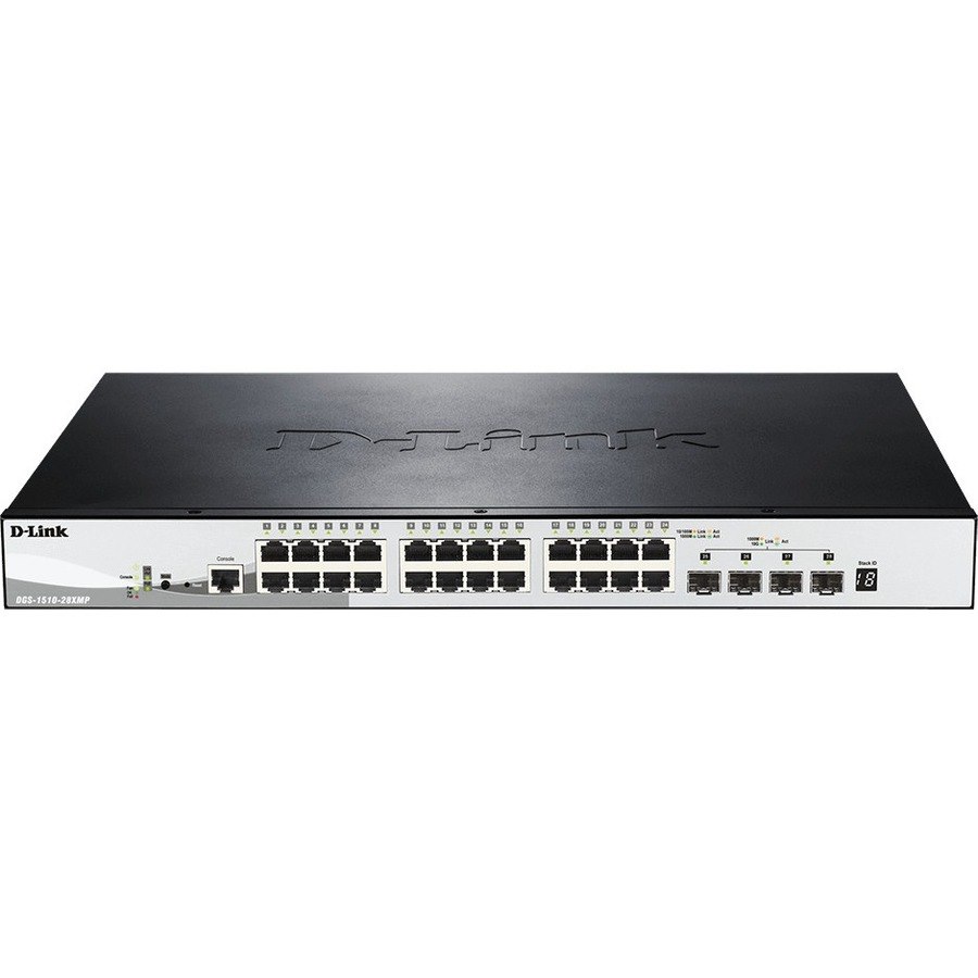 D-Link DGS-1510 DGS-1510-28XMP 28 Ports Manageable Ethernet Switch - Gigabit Ethernet, 10 Gigabit Ethernet - 1000Base-T, 10GBase-X