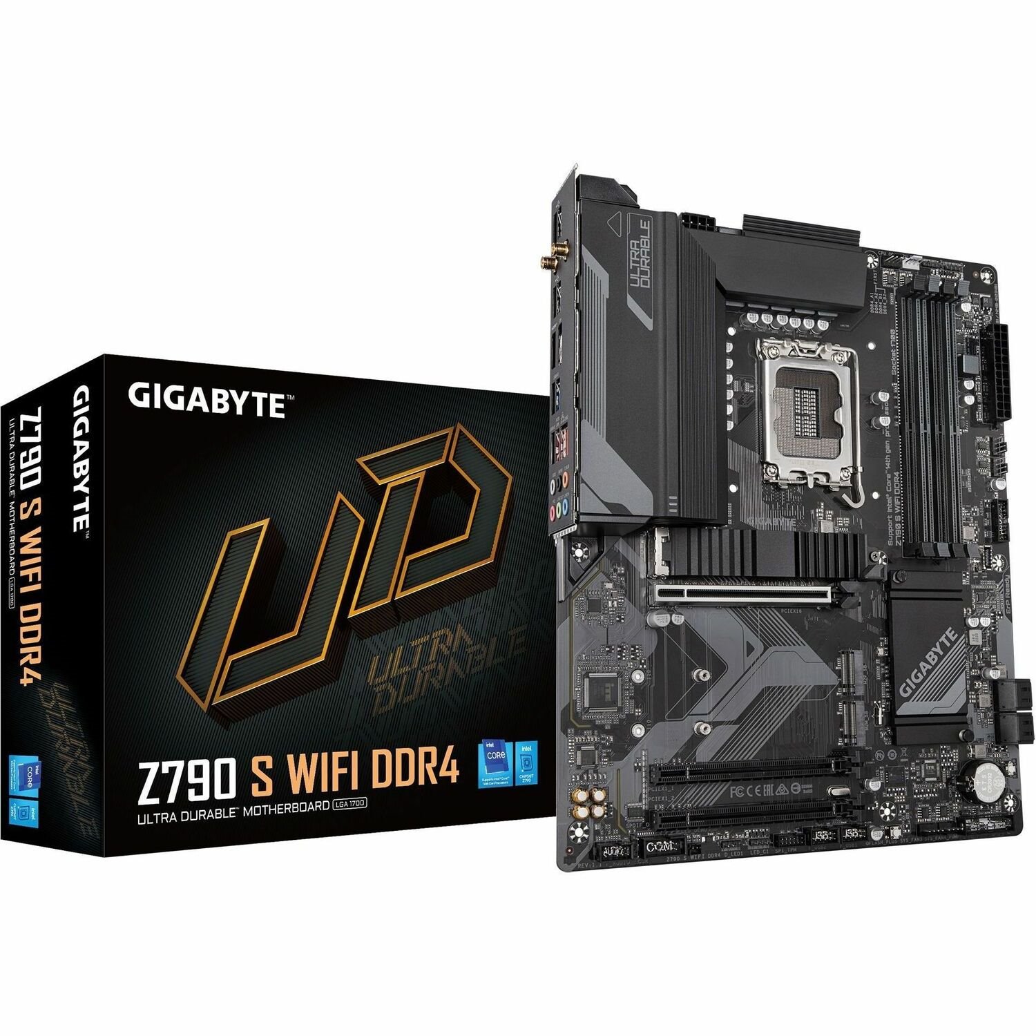 Gigabyte Ultra Durable Z790 S WIFI DDR4 Gaming Desktop Motherboard - Intel Z790 Chipset - Socket LGA-1700 - ATX