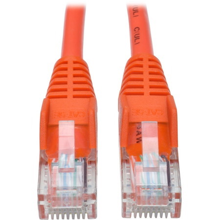 Eaton Tripp Lite Series Cat5e 350 MHz Snagless Molded (UTP) Ethernet Cable (RJ45 M/M), PoE - Orange, 14 ft. (4.27 m)