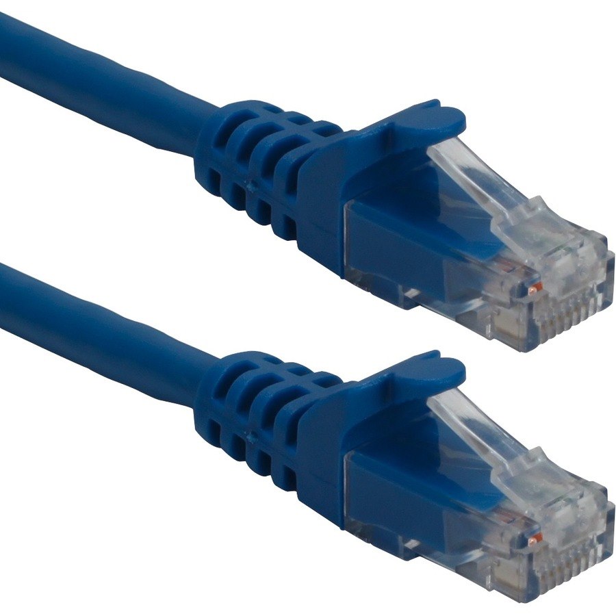QVS 7ft CAT6A 10Gigabit Ethernet Blue Patch Cord