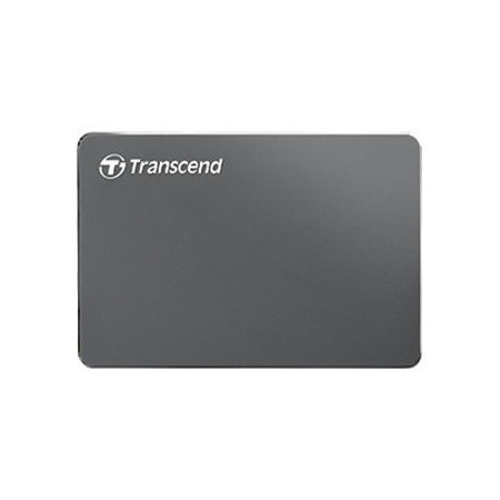 Transcend StoreJet 25C3 2 TB Portable Hard Drive - 2.5" External - SATA - Iron Gray