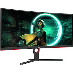 AOC CQ32G3SE 31.5" WQHD Curved Screen Gaming LCD Monitor - 16:9 - Black, Red