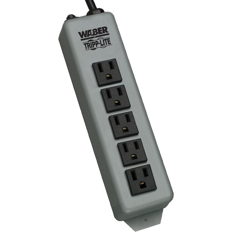 Tripp Lite by Eaton Industrial Power Strip, 5-Outlet, 15 ft. (4.6 m) Cord, Switchless