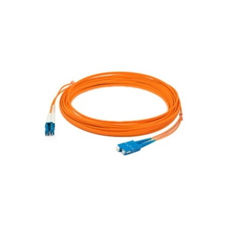 AddOn 2m LC (Male) to SC (Male) White OM1 Duplex Fiber OFNR (Riser-Rated) Patch Cable