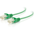 C2G 7ft Cat6 Ethernet Cable - Slim - Snagless Unshielded (UTP) - Green