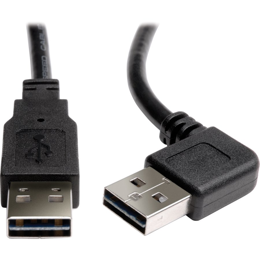 Eaton Tripp Lite Series Universal Reversible USB 2.0 Cable (Right/Left-Angle Reversible A to Reversible A M/M), 3 ft. (0.91 m)