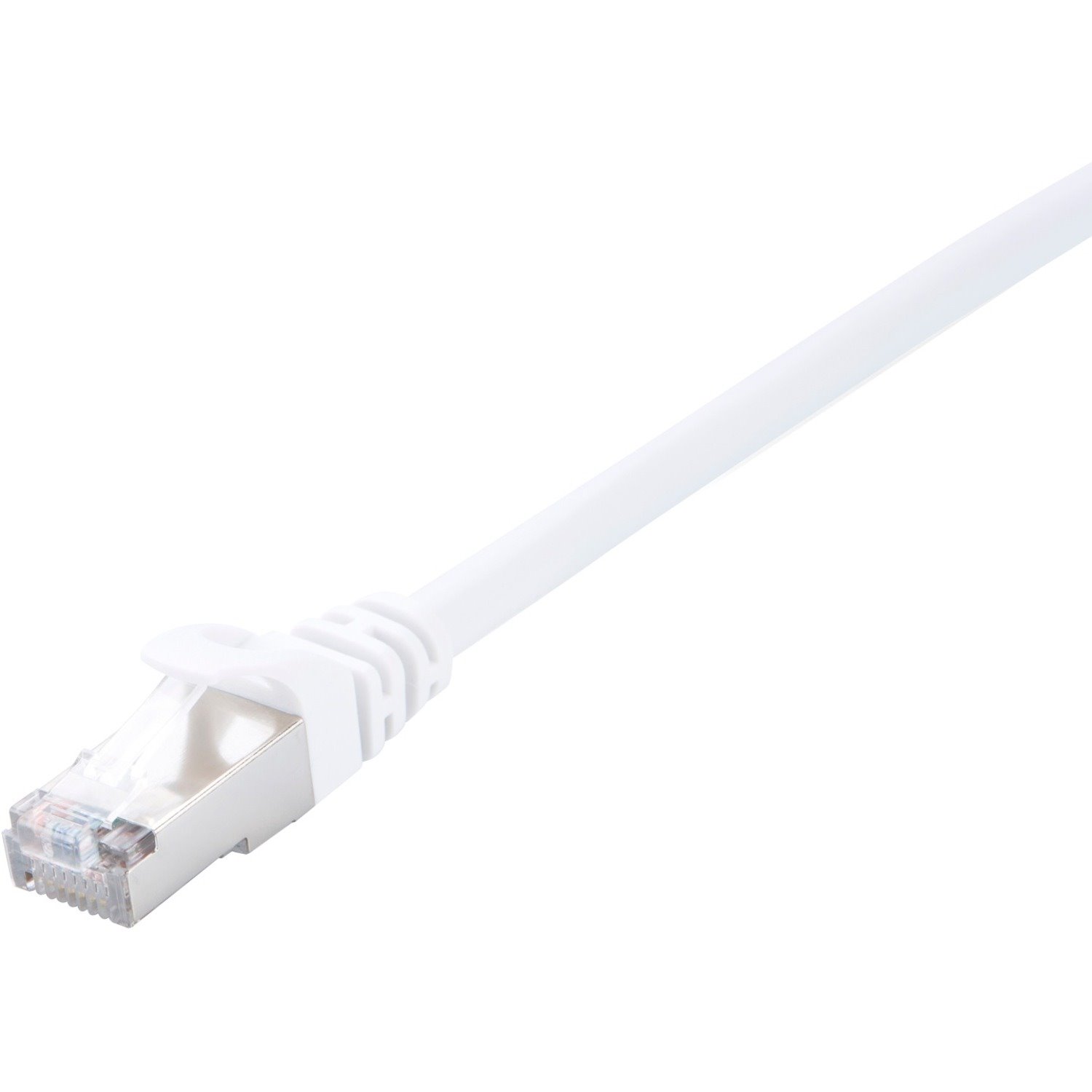 V7 V7CAT6STP-02M-WHT-1E 2 m Category 6 Network Cable for Modem, Patch Panel, Network Card