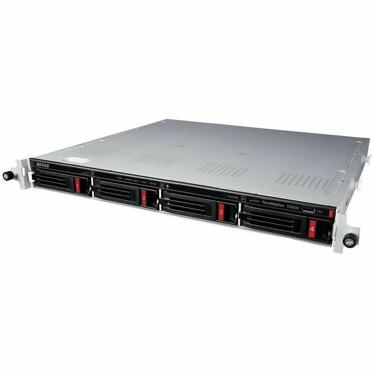 BUFFALO TeraStation 3430RN Partially-populated 2-Bay Rackmount NAS 16TB (2x8TB) HDD Included 2.5GBE iSCSI TAA Compliant