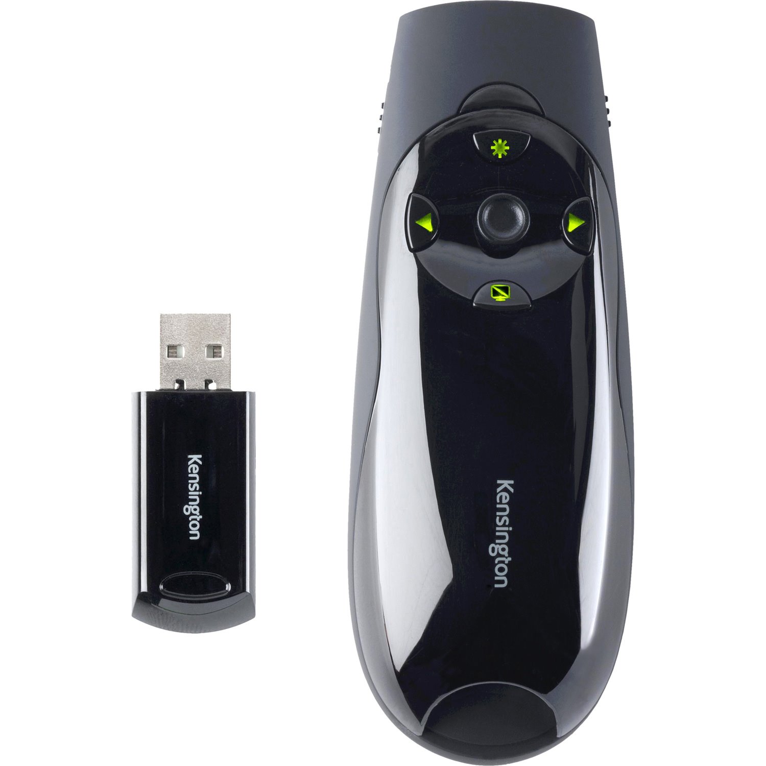 Kensington Presenter Expert Presentation Pointer - Radio Frequency - USB - Laser - 4 Button(s) - Black