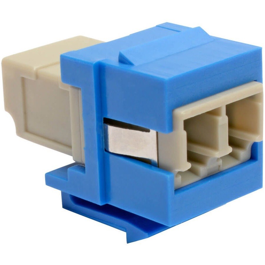 Eaton Tripp Lite Series Duplex Multimode Fiber Coupler, Keystone Jack - LC to LC, Blue