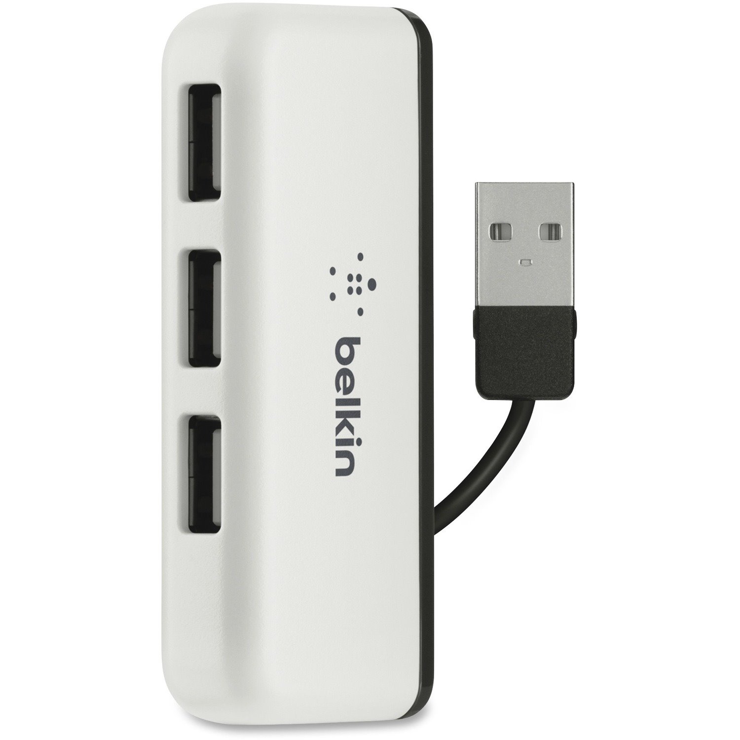 Belkin Travel Hub USB Hub - USB - Notebook, Keyboard, Mouse, Flash Drive - External - Black, White