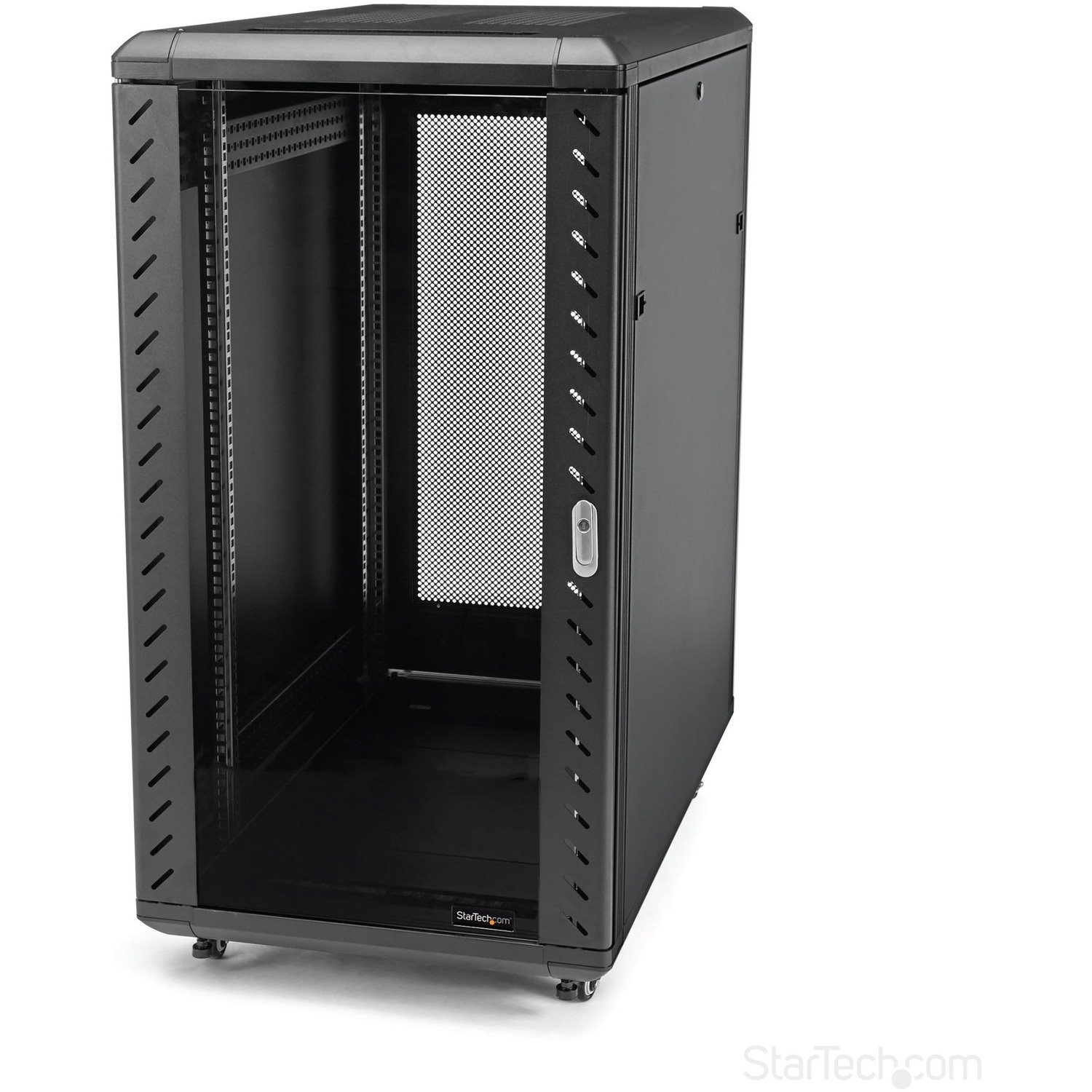 StarTech.com 22U Floor Standing Rack Cabinet for Server, LAN Switch, Patch Panel, A/V Equipment, KVM Switch - 482.60 mm Rack Width x 830.58 mm Rack Depth - 1000.76 mm Rail Depth - Black