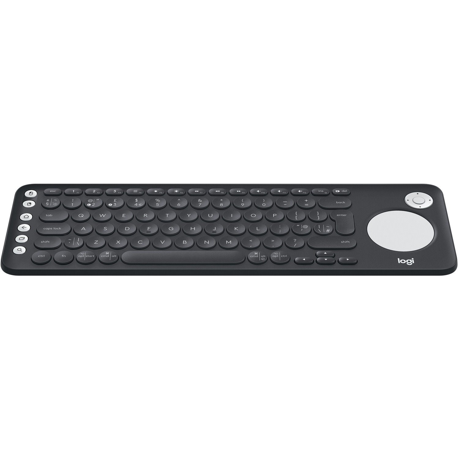 Logitech K600 Keyboard - Wireless Connectivity - USB Interface - D-pad, TouchPad