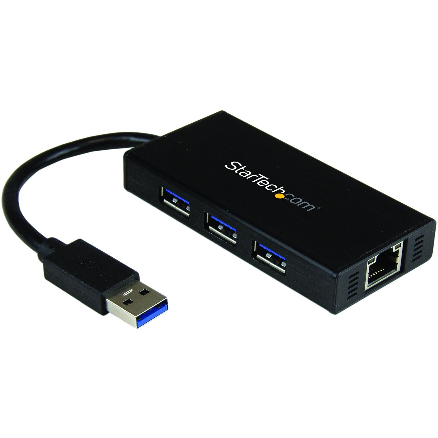 StarTech.com USB/Ethernet Combo Hub - USB 3.0 Type A - External - Black