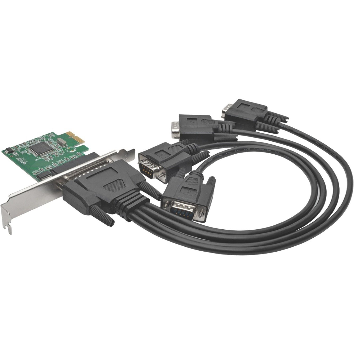 Tripp Lite by Eaton 4-Port DB9 (RS-232) Serial PCI Express (PCIe) Card with Breakout Cable, Full Profile