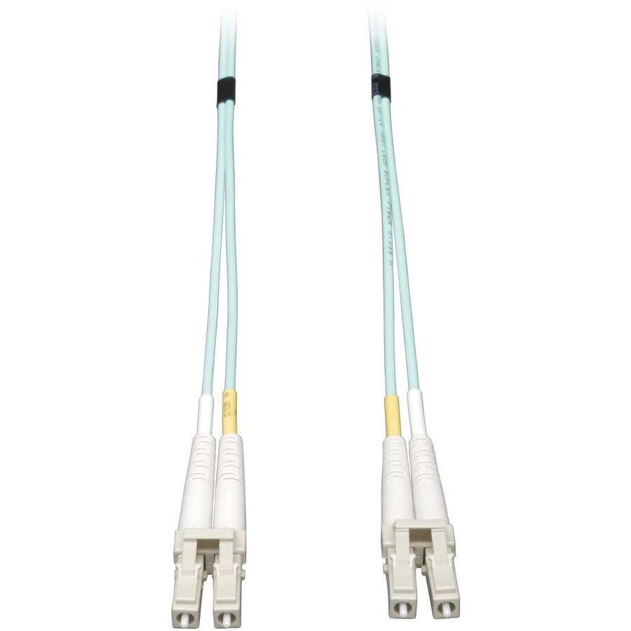 Eaton Tripp Lite Series 10G Duplex Multimode 50/125 OM3 LSZH Fiber Optic Cable (LC/LC), Aqua, 2 m (6 ft.)