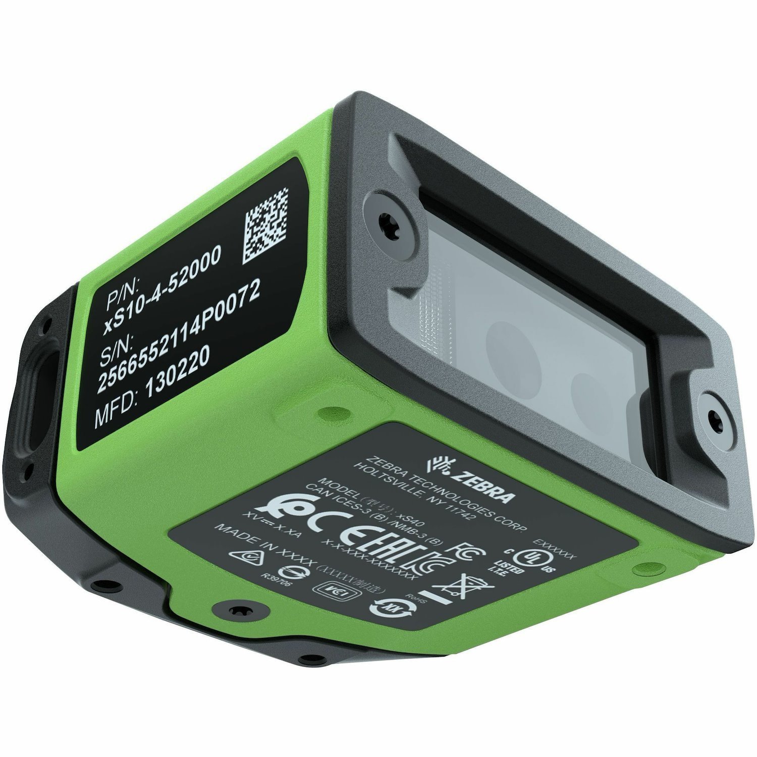 Zebra FS10 Rugged Industrial, Logistics Fixed Mount Barcode Scanner - Cable Connectivity - Industrial Green