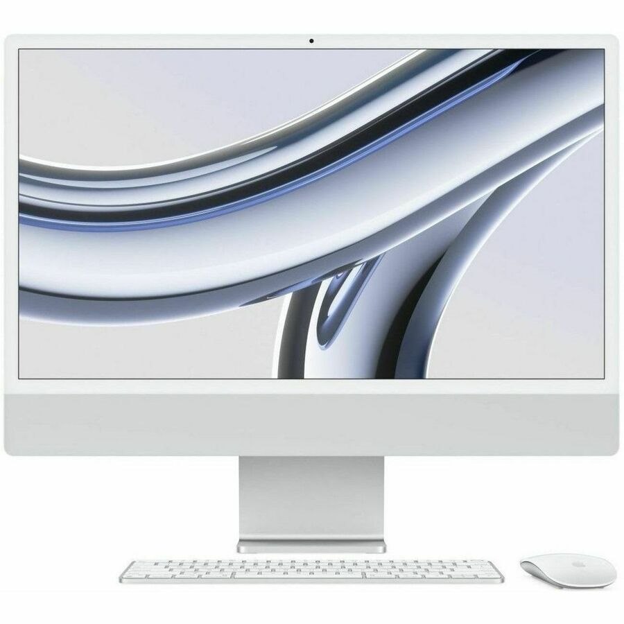 Apple iMac MQRK3X/A All-in-One Computer - Apple M3 Octa-core (8 Core) - 8 GB RAM - 512 GB SSD - 24" 4.5K 4480 x 2520 - Desktop - Silver
