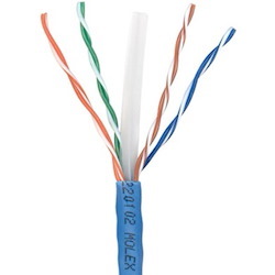 molex PowerCat 6 4 Pair PVC Cable, Blue, CM Rated, 305m Box