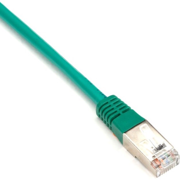 Black Box CAT6 250-MHz Stranded Patch Cable Slim Molded Boot - S/FTP, CM PVC, Green, 2FT