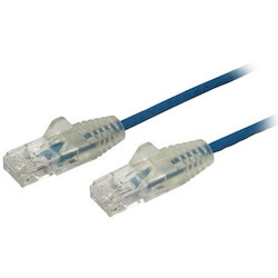 StarTech.com 0.5 m CAT6 Cable - Slim CAT6 Patch Cord - Blue - Snagless RJ45 Connectors - Gigabit Ethernet Cable - 28 AWG (N6PAT50CMBLS)