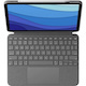 Logitech Combo Touch Keyboard/Cover Case for 32.8 cm (12.9") Apple, Logitech iPad Pro (5th Generation) Tablet - Oxford Gray