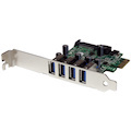 StarTech.com 4 Port PCI Express PCIe SuperSpeed USB 3.0 Controller Card Adapter with UASP - 5Gbps - SATA Power