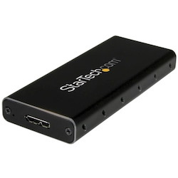 StarTech.com USB 3.1 Gen 2 (10Gbps) mSATA Drive Enclosure - Aluminum - Portable Data Storage for mSATA and mSATA Mini (Half-Size)
