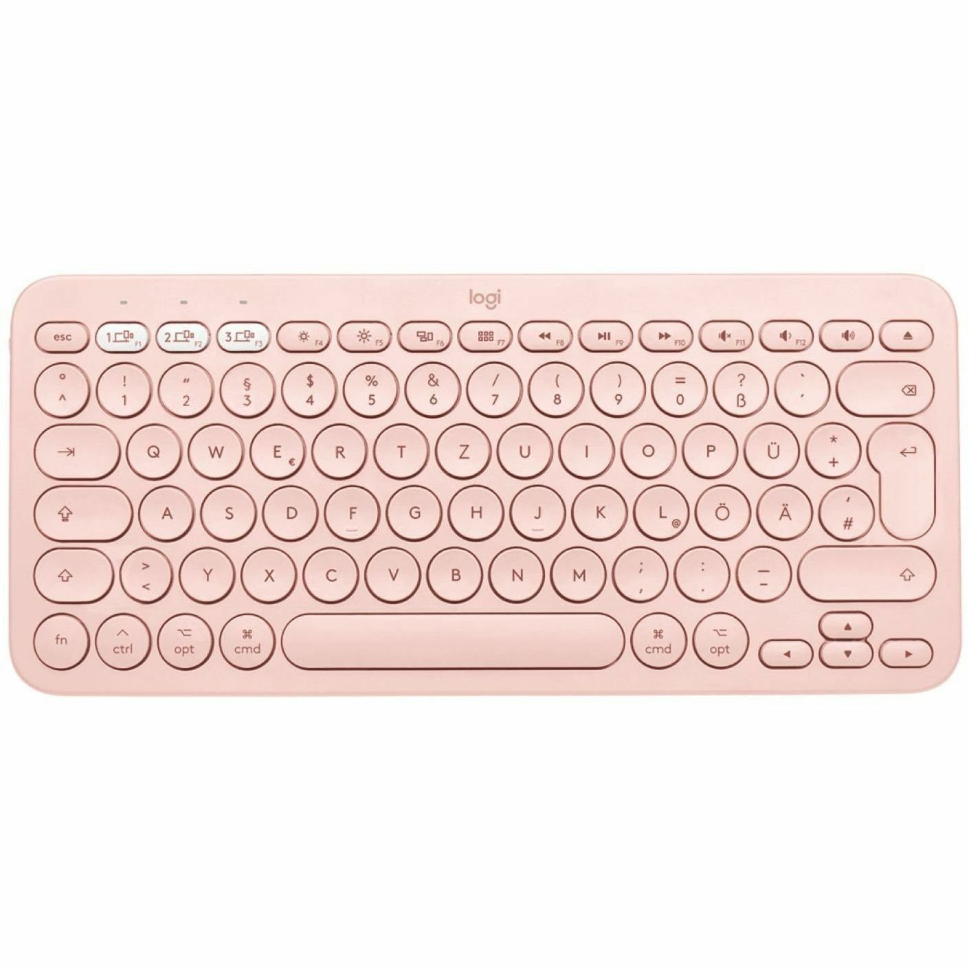 Logitech K380 Keyboard - Wireless Connectivity - English (UK) - Rose