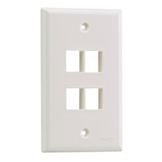 Panduit NetKey 4 Sockets Single Gang Faceplate