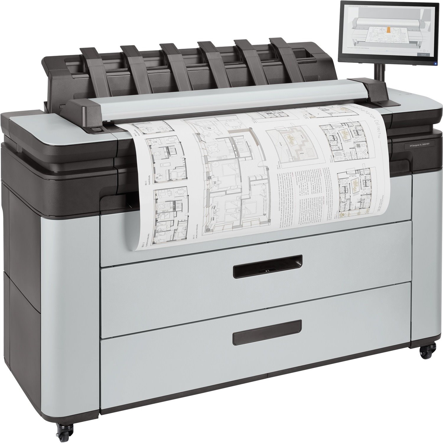 HP DesignJet XL 3600dr Inkjet Large Format Printer - Includes Printer, Scanner, Copier - 914.40 mm (36") Print Width - Colour