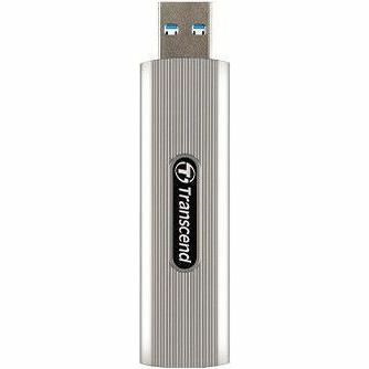 Transcend ESD320A 512 GB Portable Solid State Drive - External - Soft Gray