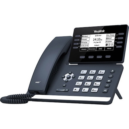 Yealink SIP-T53 IP Phone - Corded/Cordless - Corded - DECT, Bluetooth - Wall Mountable, Desktop - Classic Gray