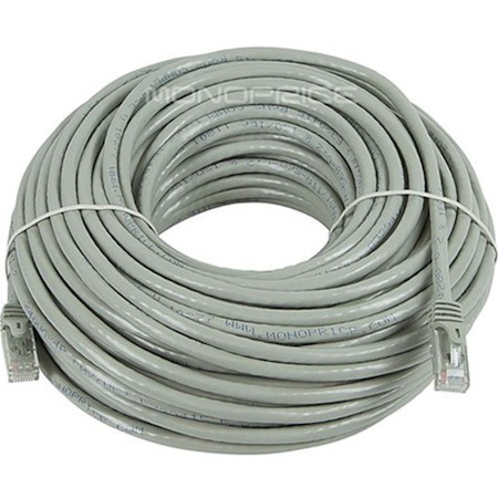 Monoprice FLEXboot Series Cat6 24AWG UTP Ethernet Network Patch Cable, 100ft Gray