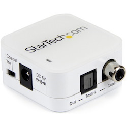 StarTech.com Two Way Digital Coax to Toslink Optical Audio Converter Repeater