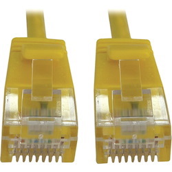 Tripp Lite Cat6a 10G Snagless Molded Slim UTP Ethernet Cable (RJ45 M/M),PoE, Yellow, 5 ft. (1.5 m)