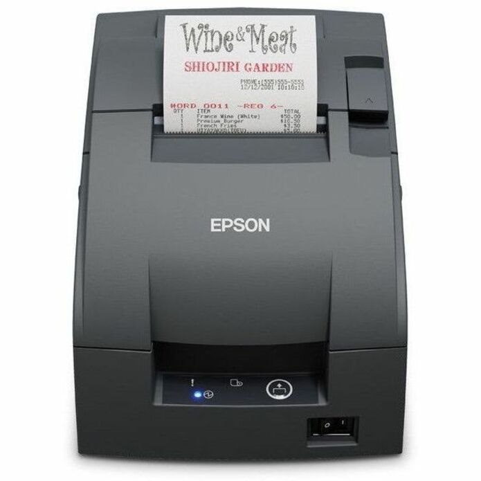 Epson TM-U220IID (102) Restaurant Thermal Transfer Printer - Label/Receipt Print - Serial - With Cutter - Dark Grey