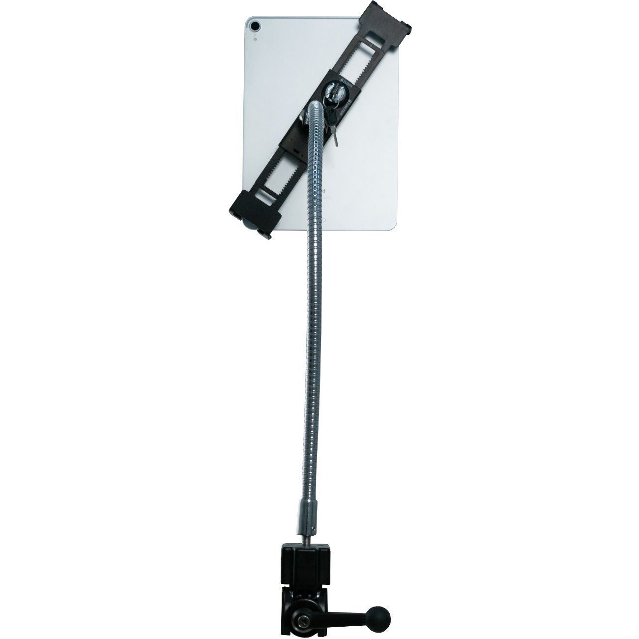 CTA Digital Heavy-Duty Security Gooseneck Clamp Stand for 7-14 Inch Tablets, including iPad 10.2-inch (7th/ 8th/ 9th Generation)