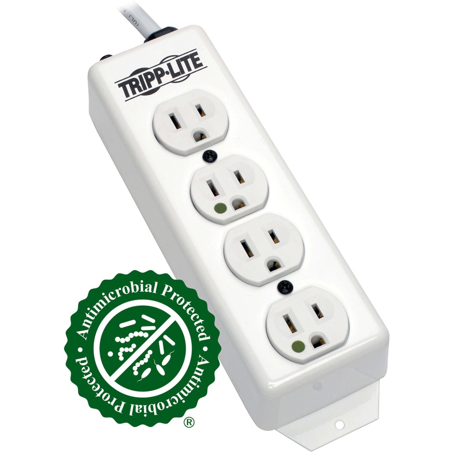 Tripp Lite by Eaton Safe-IT Medical-Grade Power Strip, UL 1363, 4 Hospital-Grade Outlets, Antimicrobial, 15 ft. (4.57 m) Cord