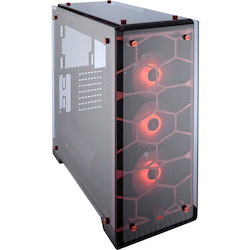 Corsair Crystal 570X Computer Case - ATX Motherboard Supported - Mid-tower - Steel, Tempered Glass - Red