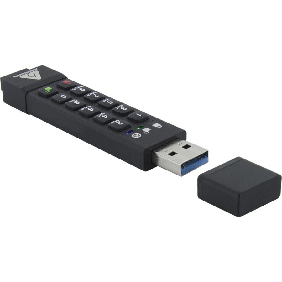Apricorn Aegis Secure Key 3z 128 GB USB 3.1 Flash Drive - 256-bit AES - TAA Compliant