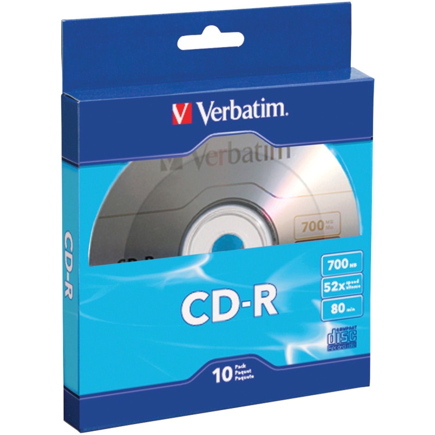 Verbatim CD-R 700MB 52X with Branded Surface - 10pk Bulk Box