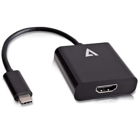 V7 Black USB Video Adapter USB-C Male to HDMI Female