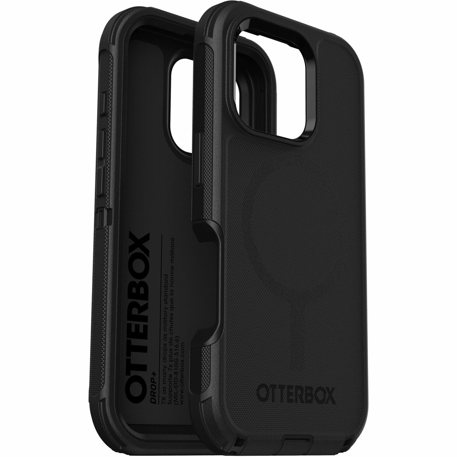 OtterBox Defender Case for Apple iPhone 16 Pro Smartphone - Textured - Black - 1 Pack - Retail