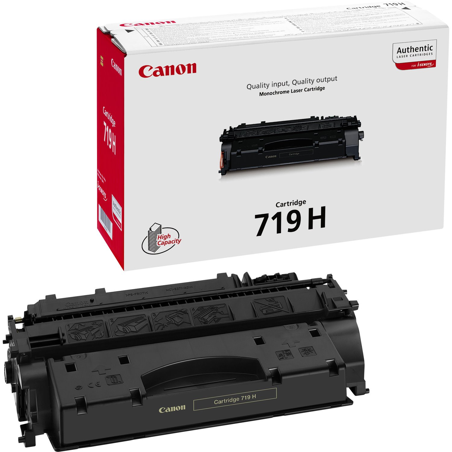 Canon 719H Original Laser Toner Cartridge - Black - 1 Pack