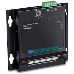 TRENDnet 5-Port Industrial Gigabit Poe+ Wall-Mounted Front Access Switch; 5X Gigabit Poe+ Ports; DIN-Rail Mount; 48 ?57V DC Power Input; IP30; 120W Poe Budget;Lifetime Protection; TI-PG50F